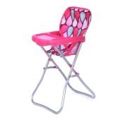 Стульчик для кормления кукол игрушечный, цвет розовая капля, 9384S / 409986 Стульчик для кормления кукол игрушечный, цвет розовая капля, 9384S / 409986