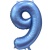 Шар (34-86 см) Цифра, 9, Синий, Сатин, в упаковке 1 шт.131059