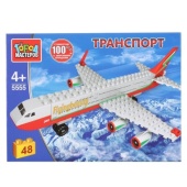Конструктор "Город мастеров" самолет, 48дет. 5555-BY