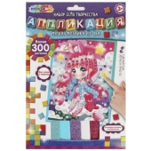 Аппликация мягкая мозаика из эва девочка МУЛЬТИ АРТ   EVAG-100697