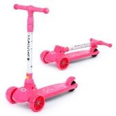 Самокат 3-х кол., розовый, PU, ABEC 7,нагрузка 30кг, U038204Y / 385658