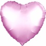 Шар (18-46 см) Сердце, Розовый, Сатин, 751725