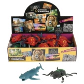 Игрушка пластизоль тянучка акула жук лягушка крыса 10см 4асс дисп ИГРАЕМ ВМЕСТЕ A113-DB (360)