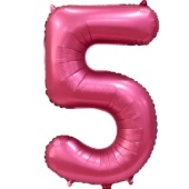 Шар (34-86 см) Цифра, 5, Бордовый, Сатин, 131065 Шар (34-86 см) Цифра, 5, Бордовый, Сатин, 131065