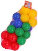 ШАРИКИ ПЛАСТИКОВЫЕ 24 шт. ЦВЕТНЫЕ, Ø70 мм (в сетке) ( Арт. И-8992)