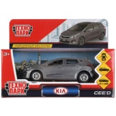 Машина металл "KIA CEED", длина 12см, открыв. двери, инерц., серый в кор. Технопарк, CEED-GY