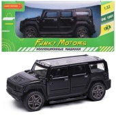 Чёрная инерционная машинка Внедорожник с люком die-cast,1:32, открывающиеся двери   FT1101-25 / 5091