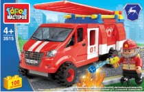 ГАЗ конструктор "Город мастеров" пожарная газель, 100дет. 3515-KK