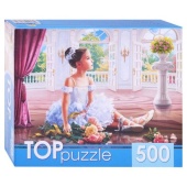 TOPpuzzle. ПАЗЛЫ 500 элементов. ХТП500-5731 МАЛЕНЬКАЯ БАЛЕРИНА С БУКЕТОМ