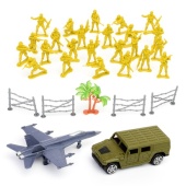 Детский военный набор (31 дет.) с самолетом-истребителем, в пакете JL668-69 / 423575