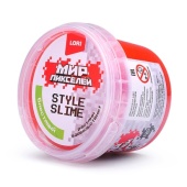 Слайм 120 мл., Мир Пикселей. Блестящий красный (с ароматом клубники) Сли-003 / 468034