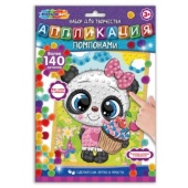 Аппликация из помпонов 17х23 см панда МУЛЬТИ АРТ   POMPON-111501