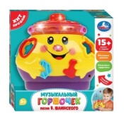 ИГРУШКА ОБУЧАЮЩАЯ "УМКА" "МУЗЫКАЛЬНЫЙ ГОРШОЧЕК" СВЕТ+ЗВУК В РУСС. КОР. 17*15*15СМ B503-H05075RU