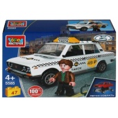 LADA конструктор lada-2106 ТАКСИ, 47 дет. (легко собрать) Город мастеров 5585-KK