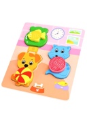 Деревянная игрушка. Рамка-вкладыш (12,5х14,5см) "ПИТОМЦЫ" Арт.AN02686
