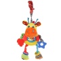 Текстильная игрушка подвеска с погремушками "веселый жирафик" на карт. RH-G3 (140)