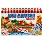 Мой магазин. Продукты. Настольная игра с денежкой. 217х330х27мм. Умные игры   368489     