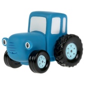 Игрушка для ванны СИНИЙ ТРАКТОР 1шт. в сетке КАПИТОШКА LX-ST200427-B01