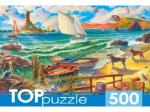 TOPpuzzle. ПАЗЛЫ 500 элементов. П500-0735 НА БЕРЕГУ МОРЯ
