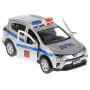Технопарк.Машина металл"TOYOTA RAV4 ПОЛИЦИЯ",дл 12 см, свет-звук, инерц, RAV4-P-SL