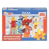 Бременские музыканты. Союзмультифильм. Пазлы 60 деталей. 190х141х35 мм. Умные игры   403195     
