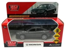 Машина металл "HONDA ACCORD", длина 12см, открыв. двери, инерц, серый, в кор. Технопарк, ACCORD-GY