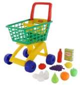 Тележка для маркета + набор продуктов №8 (12 элем) 61928