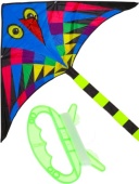 Воздушный змей "Глазки"(змей 155см, хвост 300см, цвет микс,пакет)(Арт.ИК-0470)