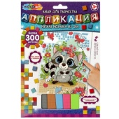 Аппликация мягкая мозаика из эва 17*23 см милые животные МУЛЬТИ АРТ   EVAM-109001