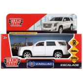Машина металл "CADILLAC ESCALADE" 12см, открыв. двери, инерц., белый в кор. Технопарк, ESCALADE-WT