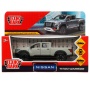 Машина металл NISSAN TITAN МАТОВЫЙ 12,5 см, двери, багаж, инерц, серый, кор. Технопарк , TITAN-13MAT