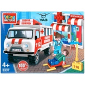 UAZ конструктор uaz-452: СКОРАЯ ПОМОЩЬ в больнице, 116 дет. Город мастеров SB-3337 UAZ конструктор uaz-452: СКОРАЯ ПОМОЩЬ в больнице, 116 дет. Город мастеров SB-3337