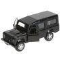 Машина металл LAND ROVER DEFENDER 12см, открыв. двери, инерц, черный, в кор. Технопарк, DEFENDER-BK