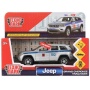 Машина металл свет-звук "jeep grand cherokee полиция" 12см, инерц., серебр. CHEROKEE-12SLPOL-SL