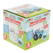 Набор д/дет тв-ва СИНИЙ ТРАКТОР кружка для росписи (краски, кисточка) МУЛЬТИ АРТ  MUG-ST