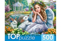 TOPpuzzle. ПАЗЛЫ 500 элементов. ХТП500-4238 АНГЕЛОЧЕК И КРОЛИКИ