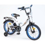 Велосипед 2-х колесный 16 SPORT (бело/черно/голубой)Z16207                   