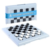 Игра настольная "Шашки-Шахматы" в пласт.коробке (мал, сер)   3885  / 286615