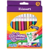 Фломастеры Luxor "Coloring", 12цв.,  6101/12 BOX