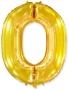 Шар (40''/102 см) Цифра, 0, Золото, 901760O