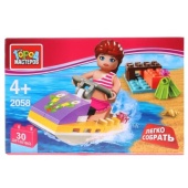 Конструктор "Город мастеров" девочка на скутере, BL-2058-R Конструктор "Город мастеров" девочка на скутере, BL-2058-R