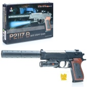 ПИСТОЛЕТ (П) С ФОНАРЕМ И ГЛУШИТЕЛЕМ, С ПУЛЬКАМИ 1B00095