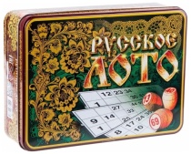 Лото "Русские узоры" жестяная коробка 01776/103425