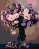 Картина по номерам на холсте 50х40  "Цветы и виноград" КН5040734