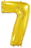 Шар (32''/81 см) Цифра, 7, Золото, 1 шт. в уп. B901817O