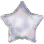 Шар (18-46 см) Звезда, Серебро, голография, 123062