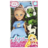 Кукла Анечка 12см, акс., кор КАРАПУЗ, ANNA-C1-BB