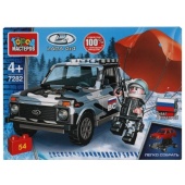 LADA конструктор LADA 4x4 с парашютистом, 54 дет. (легко собрать) Город мастеров 7282-CY
