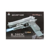 Пистолет с фонарем, съемный магазин K2012-C в кор. в кор. 1B00089