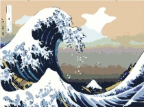 Картина по номерам 30*40 "Большая волна в Канагаве" КН3040040